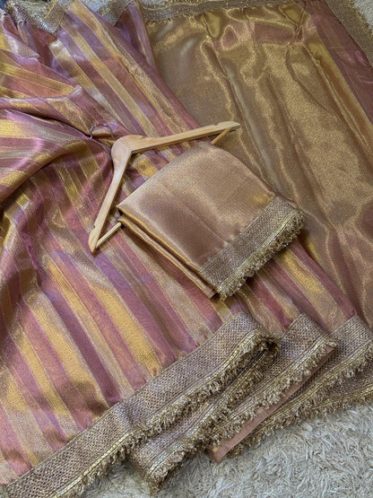 Banarasi Tissue Silk Saree With Blouse