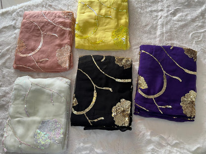 Pure Jaipuri Chiffon Jaal Work Saree With Blouse