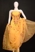 Pure Kota-Doria Unstitched Suit with Embroidery Work