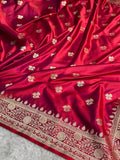 Banarasi Pure katan mashru silk saree With Blouse