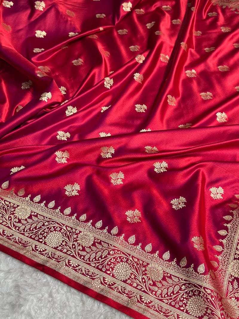 Banarasi Pure katan mashru silk saree With Blouse