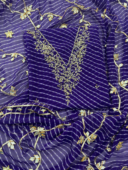 Designer Georgette Suit Set with Gota Patti Work