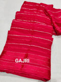 Pure Chiffon Beautiful Zari Work Saree With Blouse