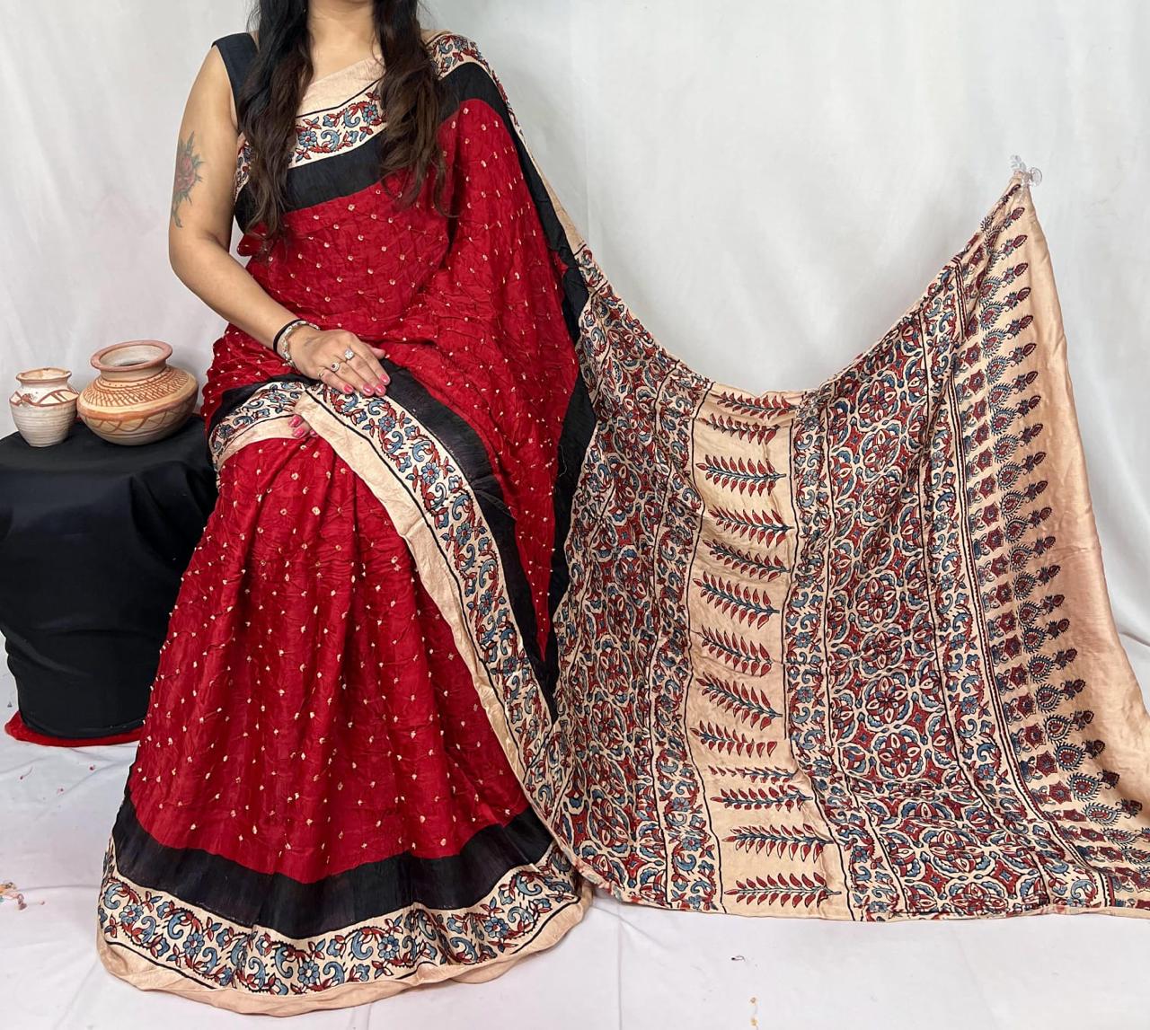 Pure Modal Silk Saree with blouse