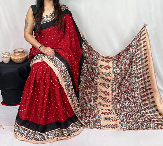 Pure Modal Silk Saree with blouse