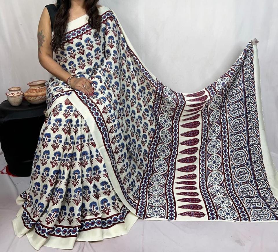 Pure Modal Silk Saree with blouse