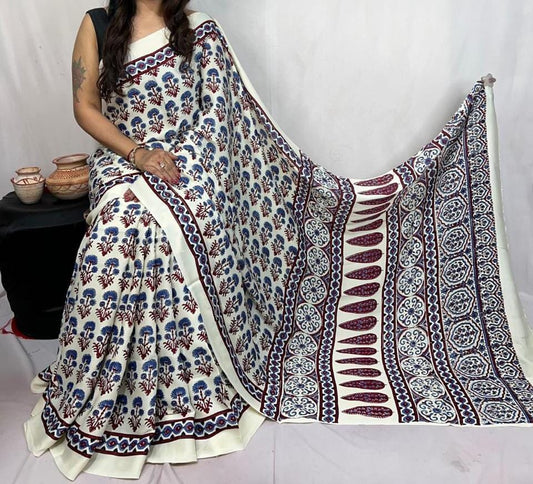Pure Modal Silk Saree with blouse