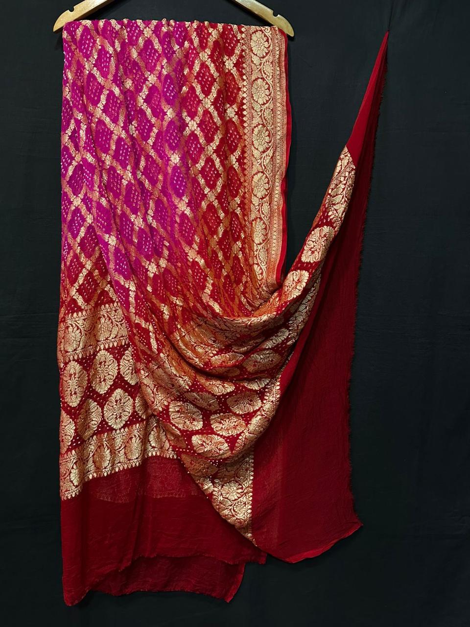 Pure Modal Silk  Bandhaj  Print   Dupatta