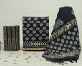 Hand Block Print Chanderi Silk Unstitched Suit