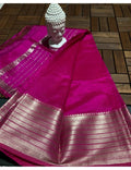 Pure Cotton Silk Mangalagiri Saree With Running Blouse .