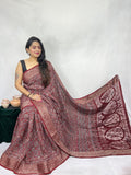 Pure Modal Silk Saree with blouse