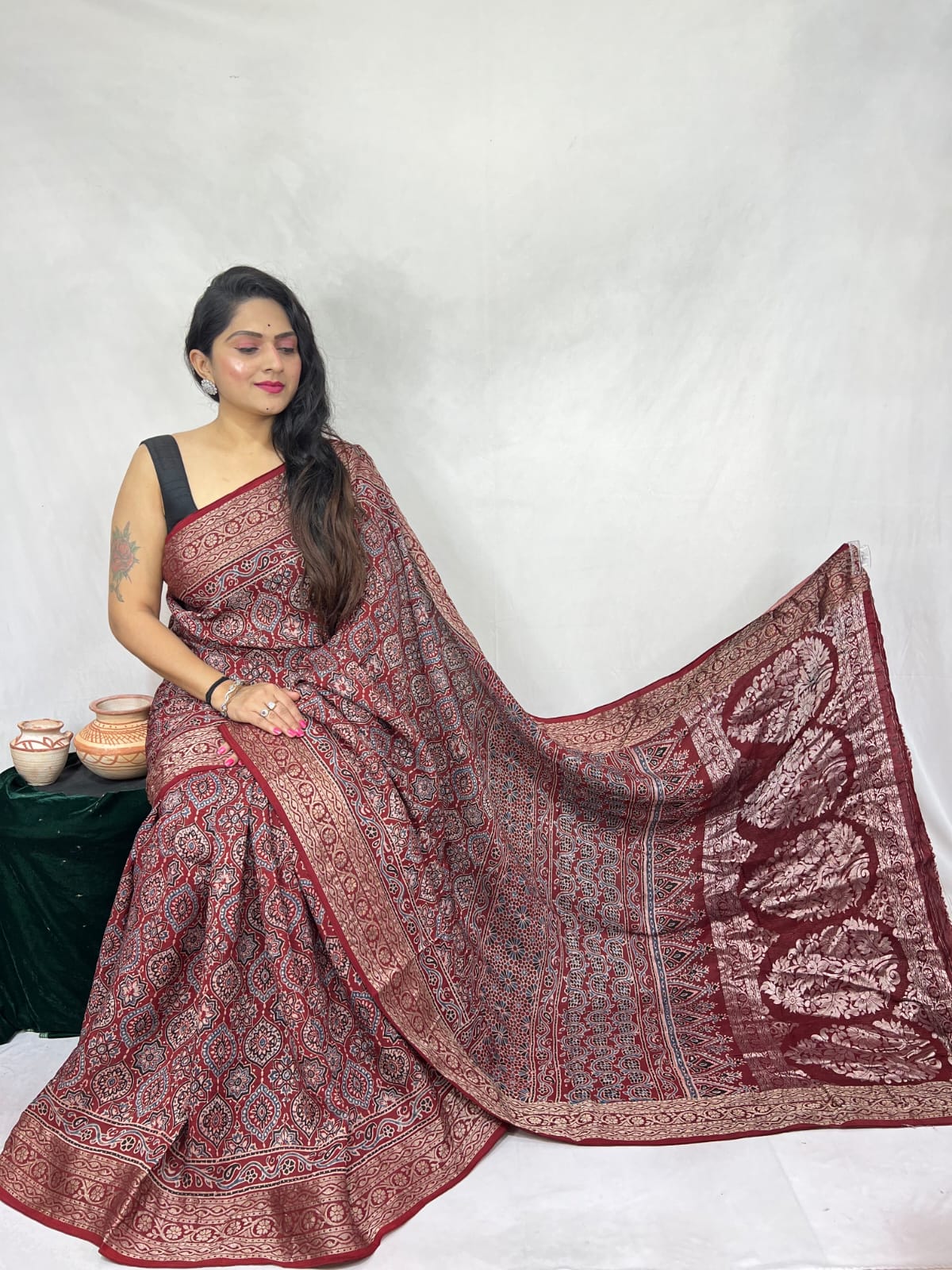 Pure Modal Silk Saree with blouse