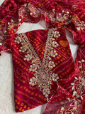 Designer Georgette Suit Set with Gota Patti Work