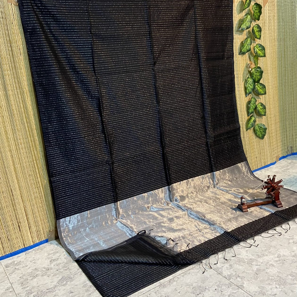 Handloom silk cotton With pallu zari work With blouse