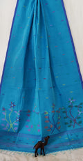 Pure Cotton needle work jamdani Saree With Blouse