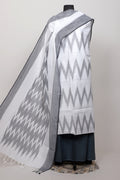 Pure  ikkat Cotton Unstitched Suit With Dupatta