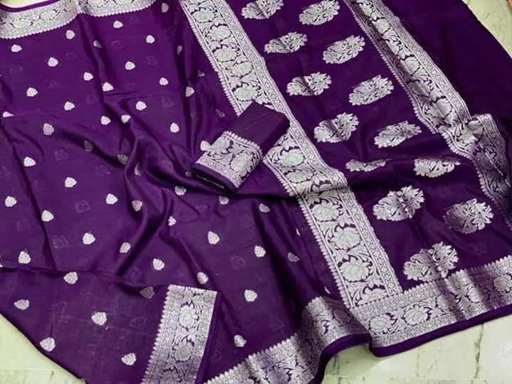 Banarasi  Georgette   Soft  Silk Saree With Zari Work