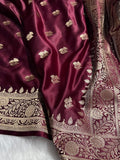 Banarasi Pure katan mashru silk saree With Blouse