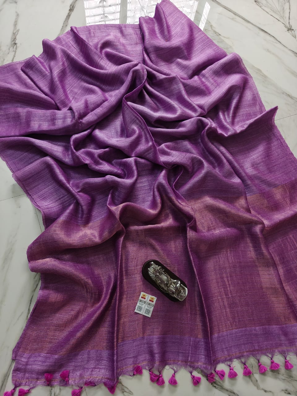 Bengal Handloom Pure Matka Silk Saree With ( Silk Mark Certified)