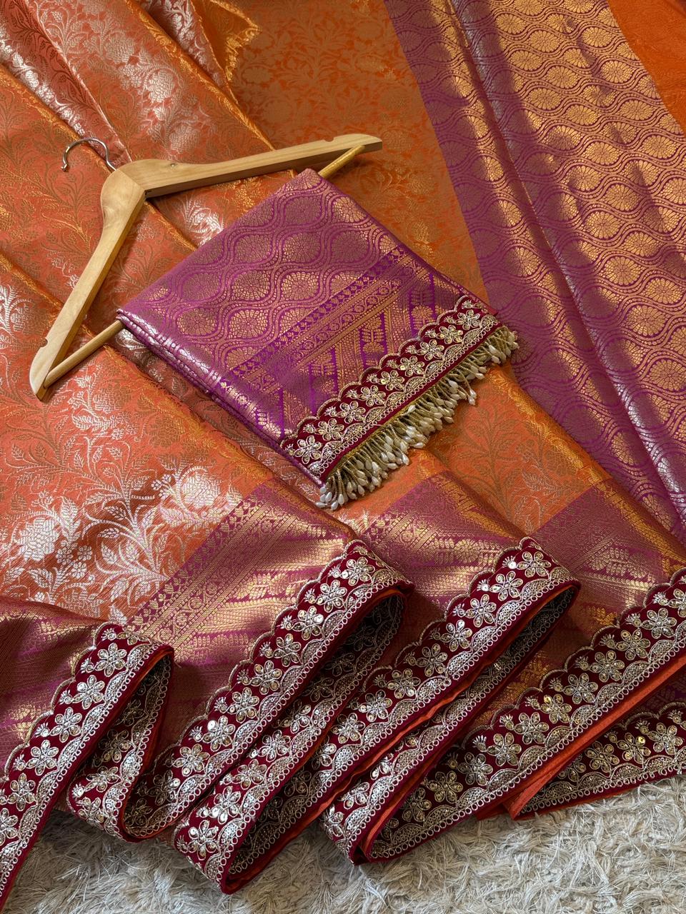 Banarasi Tissue Silk Saree With Blouse