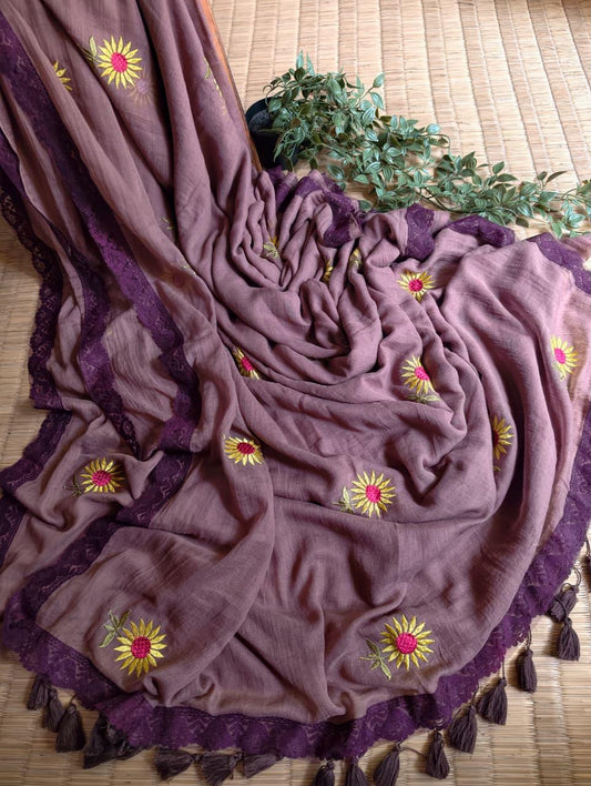 Beautiful Cotton Mulmul  Saree