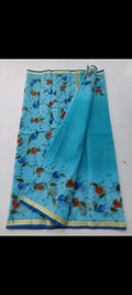 Beautiful kota cotton hand brush print work saree