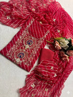 Designer Georgette Suit Set with Gota Patti Work