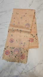 Pure organza silk embroidery  work  saree with blouse