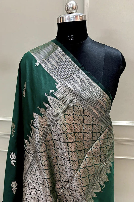 Banarasi Ganga Ghat katan silk saree