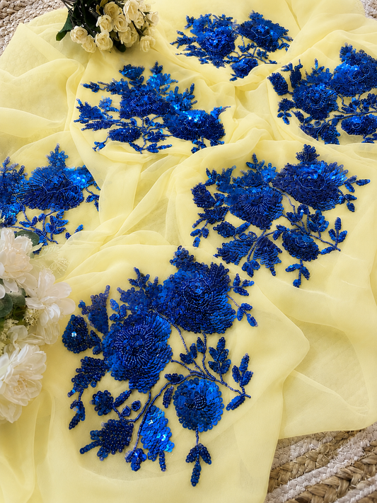 Pure Chiffon Jaipuri Beautiful motif  Work Saree