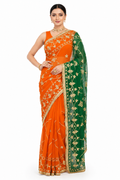 Pure Diamond Chiffon Gota Patti  Work Saree With Blouse