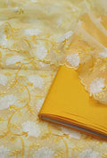 Yellow Kota Doria Embroidered Salwar Kameez