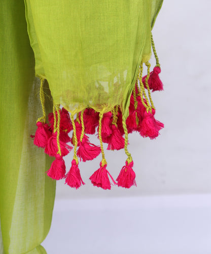 Light GreencolorKhaddi Cotton Saree With Blouse