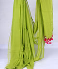 Light GreencolorKhaddi Cotton Saree With Blouse