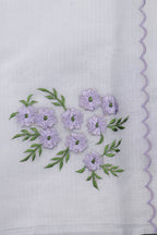 White  Color Kota cotton embroidery work Saree