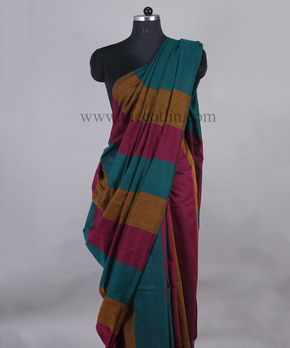 Multicolor khaddi Cotton Saree