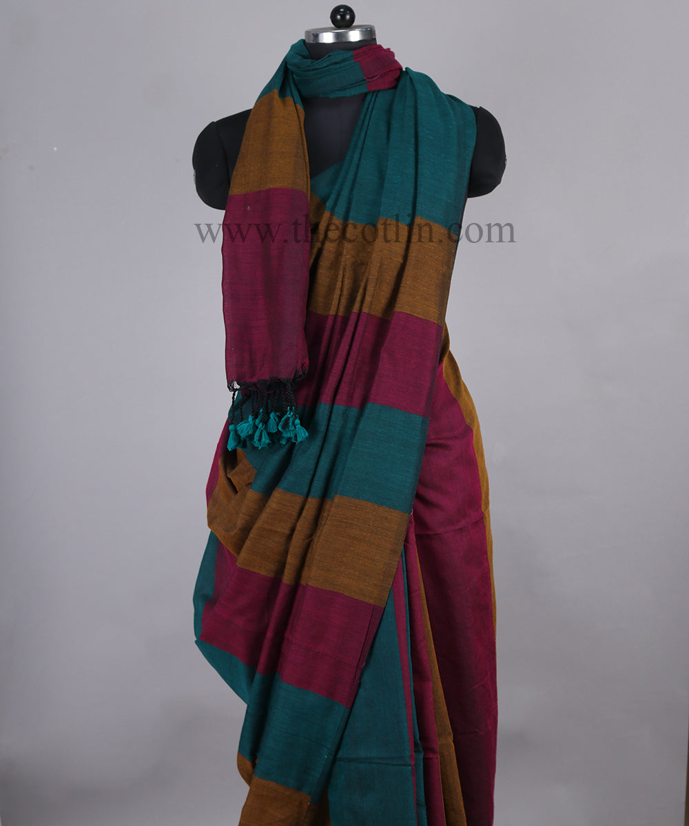 Multicolor khaddi Cotton Saree