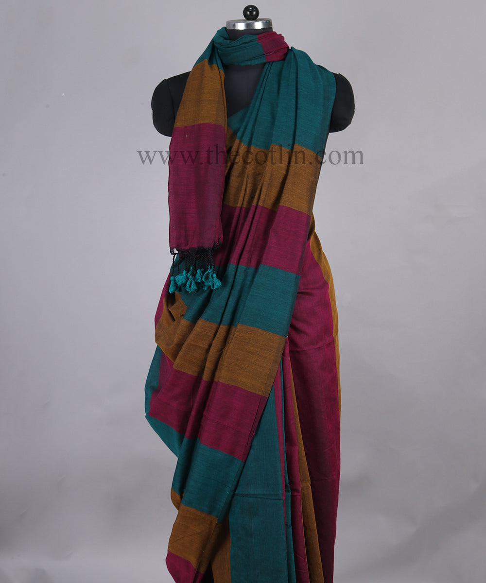 Multicolor khaddi Cotton Saree
