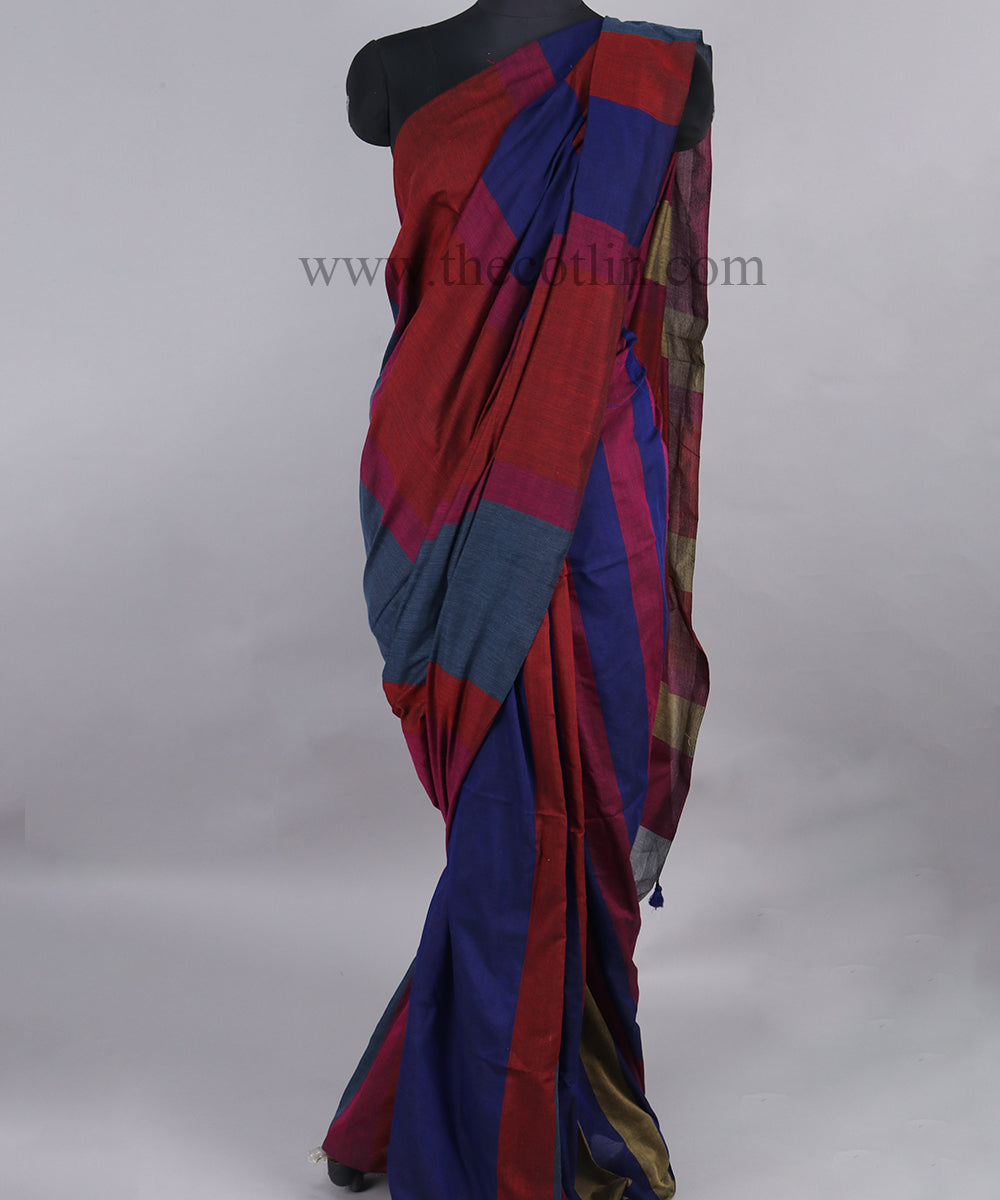 Multicolor khaddi Cotton Saree