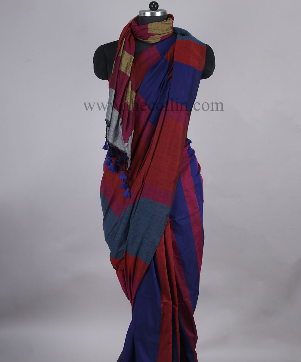 Multicolor khaddi Cotton Saree