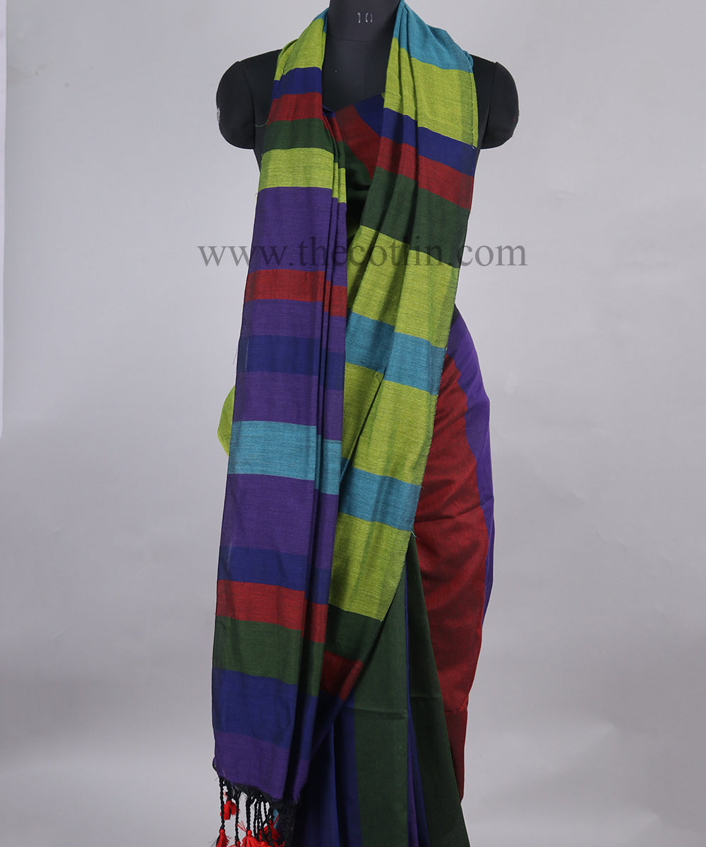 Multicolor khaddi Cotton Saree