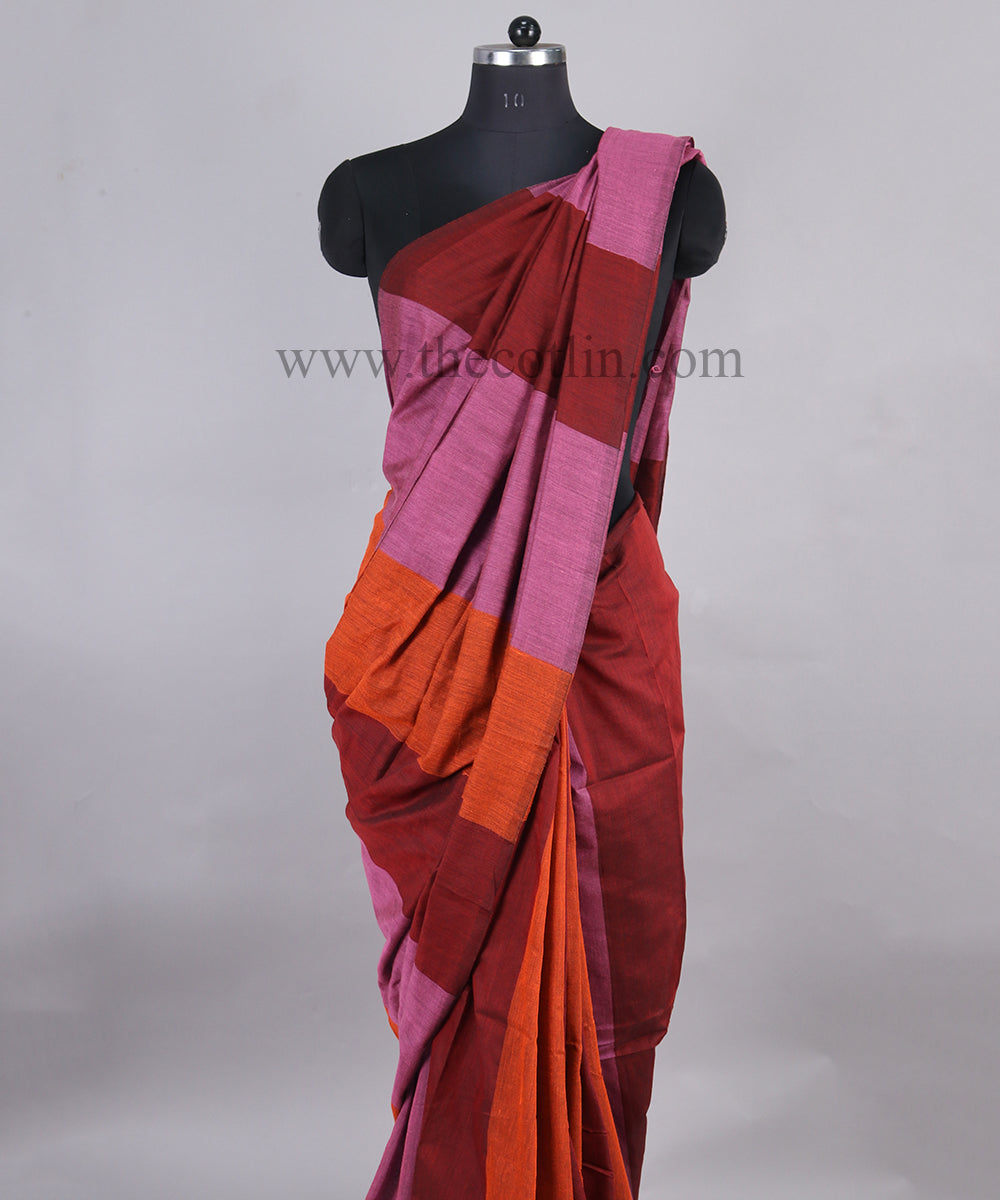 Multicolor khaddi Cotton Saree
