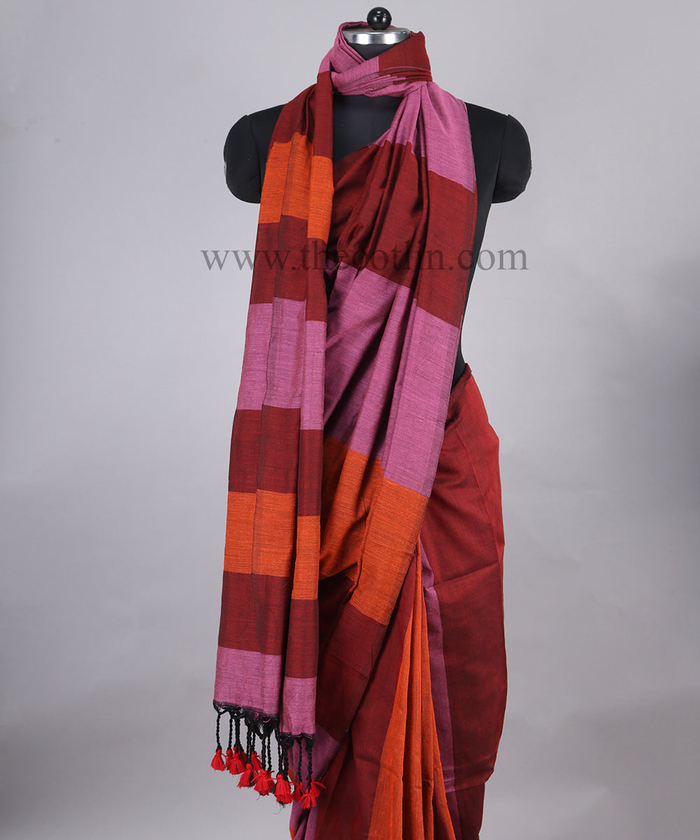 Multicolor khaddi Cotton Saree