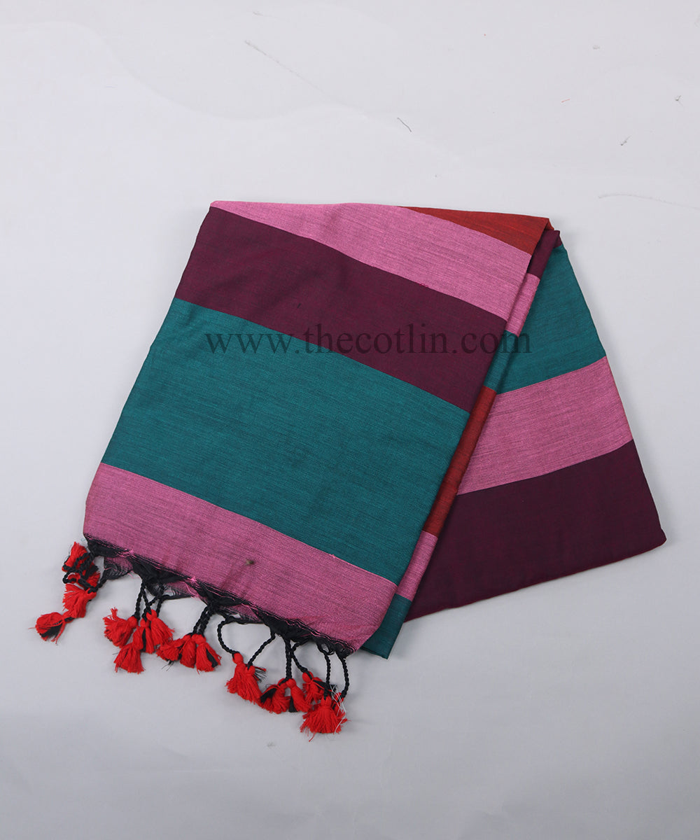 Multicolor khaddi Cotton Saree