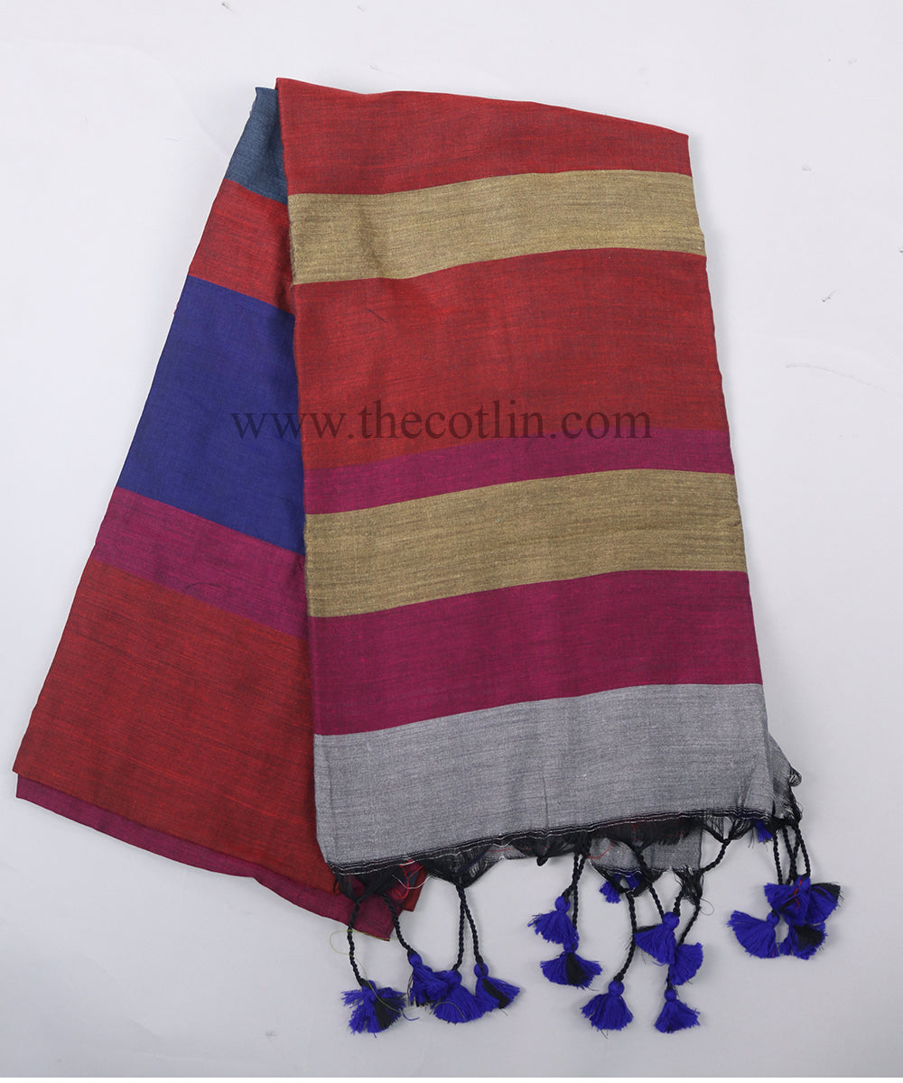 Multicolor  khaddi Cotton Saree
