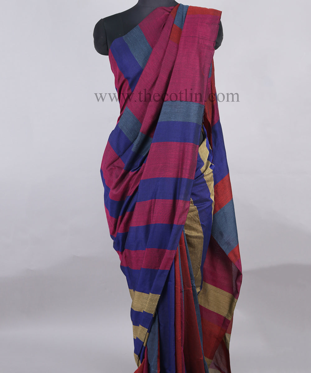 Multicolor  khaddi Cotton Saree