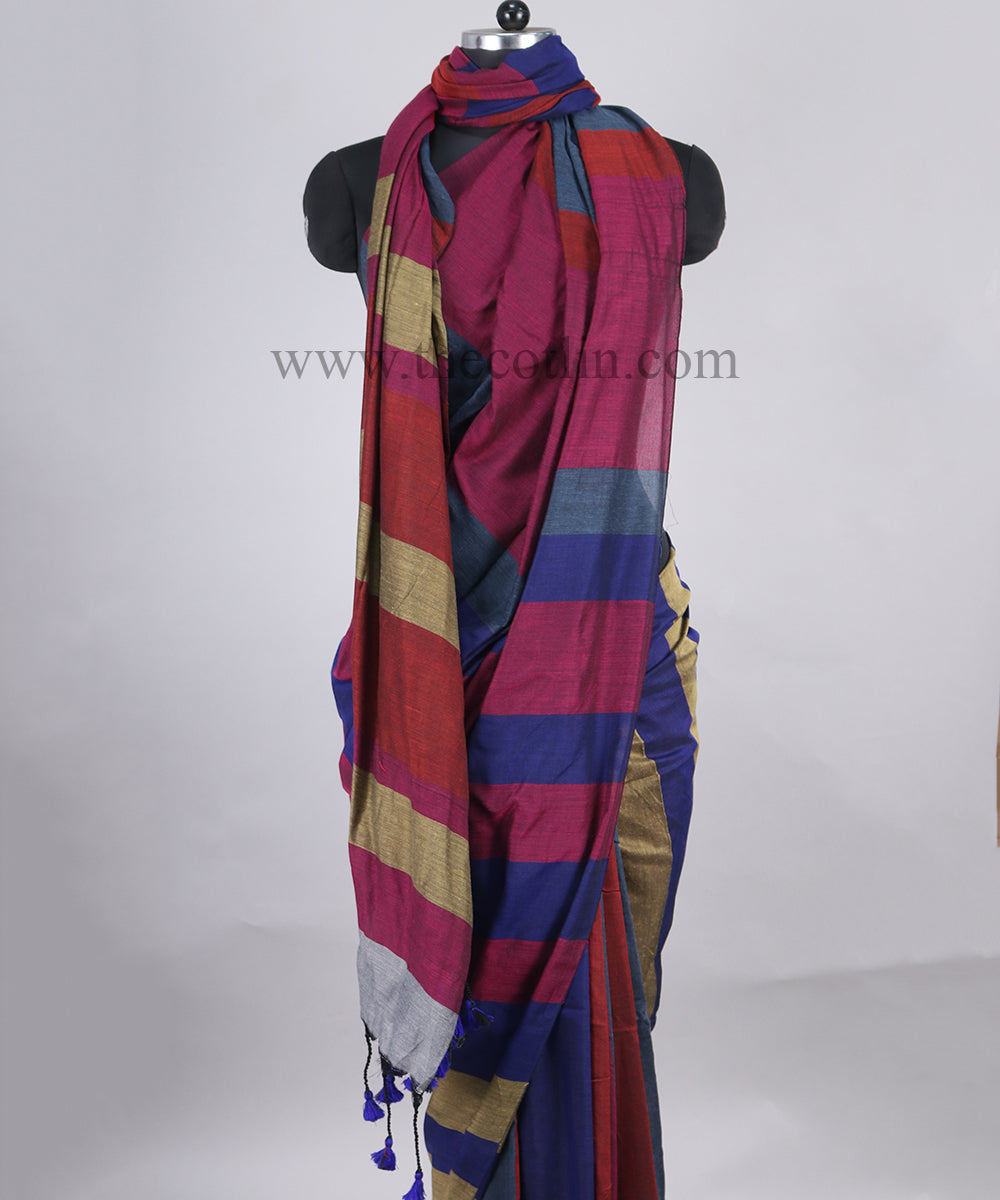 Multicolor  khaddi Cotton Saree