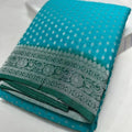 Banarasi Handloom Weaved Khaddi Semi  Georgette Saree with Zari Work