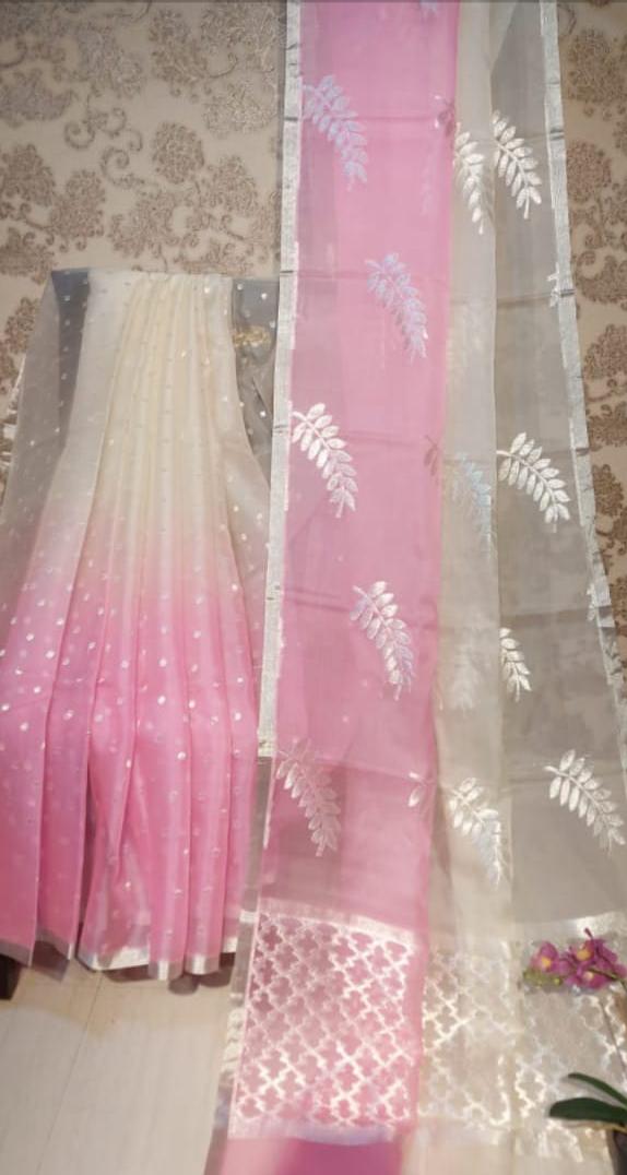 Banarasi kora silk saree
