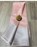 Mangalagiri pattern cotton silk Saree with running blouse